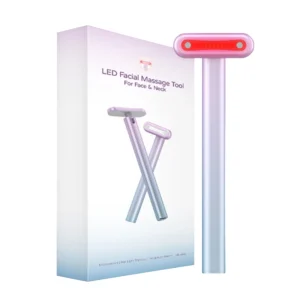 EMS Microcurrent Face & Eye Massager – LED Red Light Beauty Wand